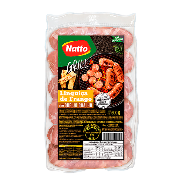 LINGUICA NATTO DE FRANGO C/QUEIJO 600G
