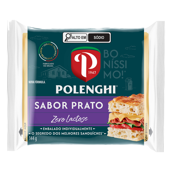 QUEIJO SANDWICH POLENGHI PRATO ZER LACT 144G