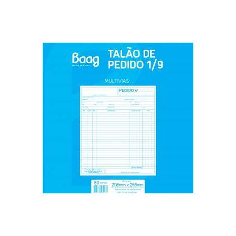 TALAO PEDIDO MD 1/9 1,2,3 VIAS 80F