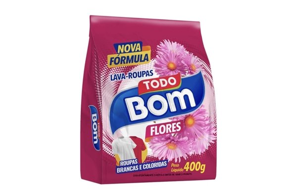TODO BOM LAVA ROUPAS PO FLORES 400G