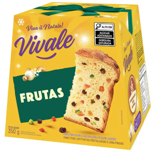 PANETONE FRUTAS VIVALE 350G
