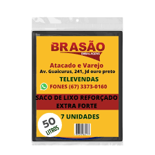SACO DE LIXO REF.R.BRASAO 50LT