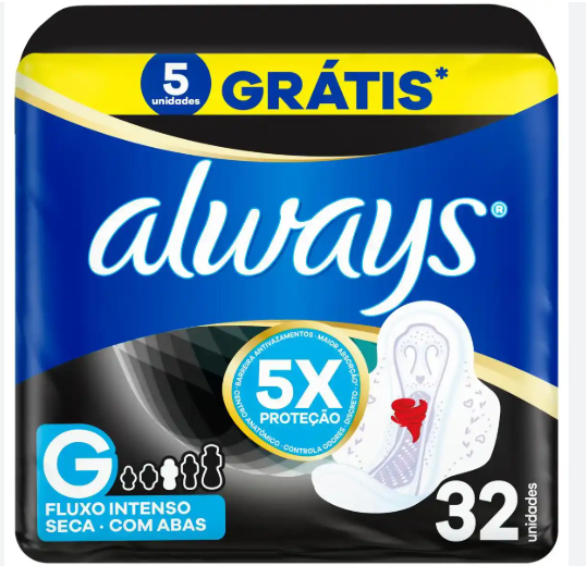 ABS ALWAYS NOTURNO SECA C/ABAS L+PG-32UN