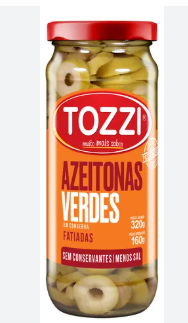AZEITONA TOZZI VERDE FATIADA 160G PT
