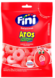BALA FINI AROS MORANGO 90G