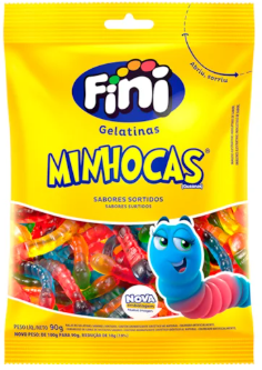 BALA FINI MINHOCAS BRILHO 90G