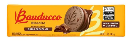 BISC BAUDUCCO RECH CHOCOLATE DUPLO 140G