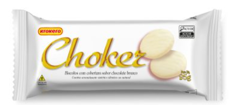 BISC KROKERO CHOKER CHOC BRANCO 95G