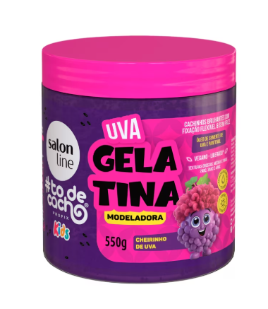 GELATINA S LINE TO DE CACHO UVA 550G