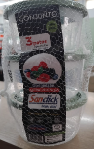 KIT C/ 3 POTES REDONDO 400ML