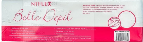 LENCO PARA DEPILACAO NTFLEX DEPIL BELLA 50UN