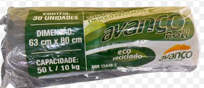SACO LIXO AVANCO ROLO 50L 30UN
