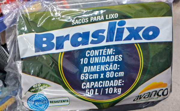SACO LIXO BRASLIXO PCT 50L 10UN