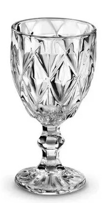TACA DIAMANTE TRANSP 340ML UN