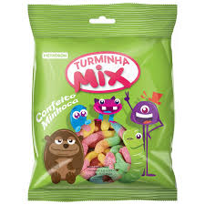 Bala Goma Turminha Mix 60g Confeito Minhoca