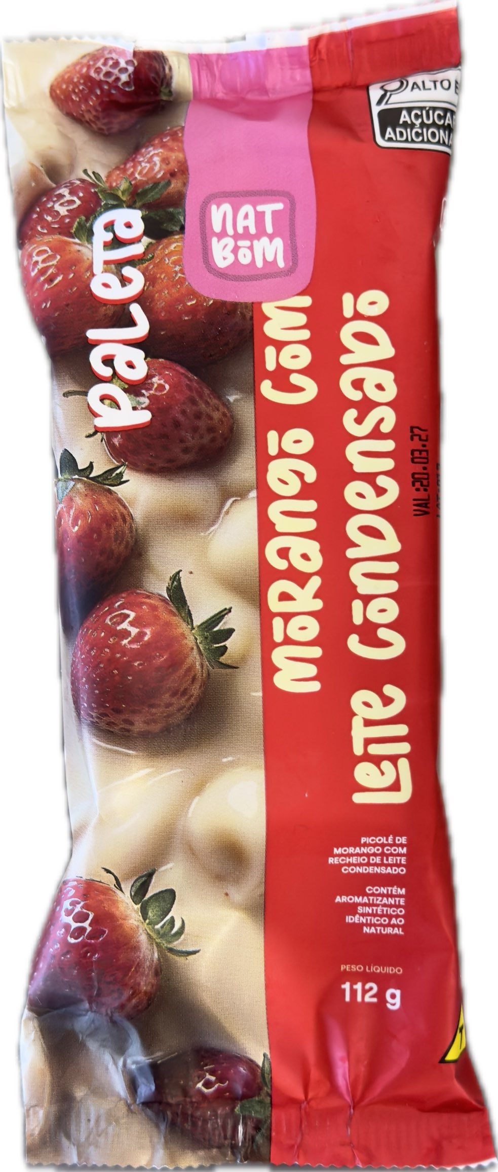 Picole Nat Bom Paletas Mexicanas 95g Morang C/Leite Cond