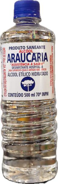 Alcool Liq Araucaria 500ml 70%