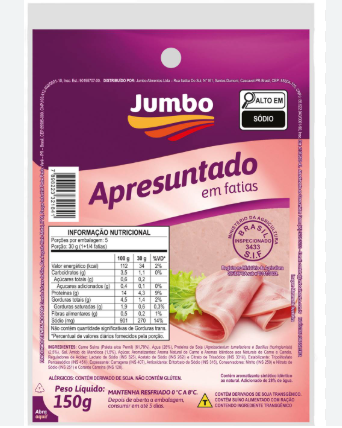 Apresuntado Em Fatias Jumbo 150g