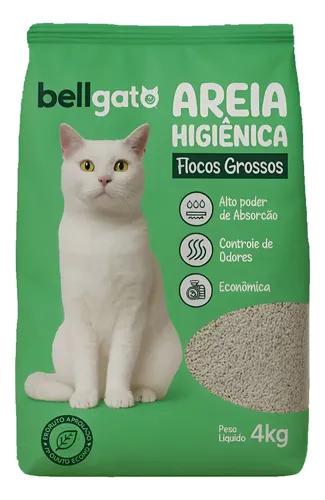 Areia Gato Bellgato 4 Kg Grossa