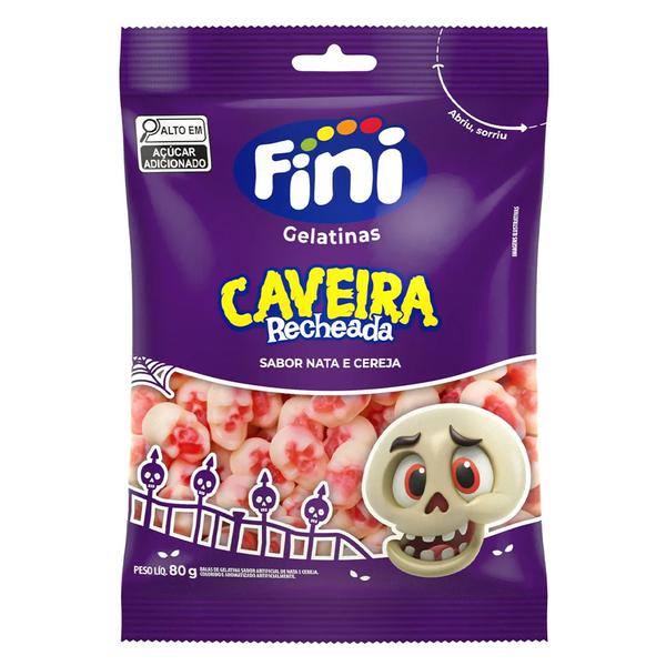 Bala Gelatina Caveira Fini 80g Sache