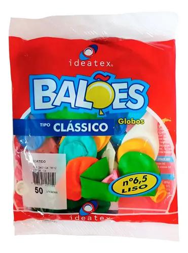 Balao Liso T.6,5'' C/ 50 Sortido
