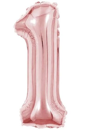 Balao Metalizado N1 40cm Rose