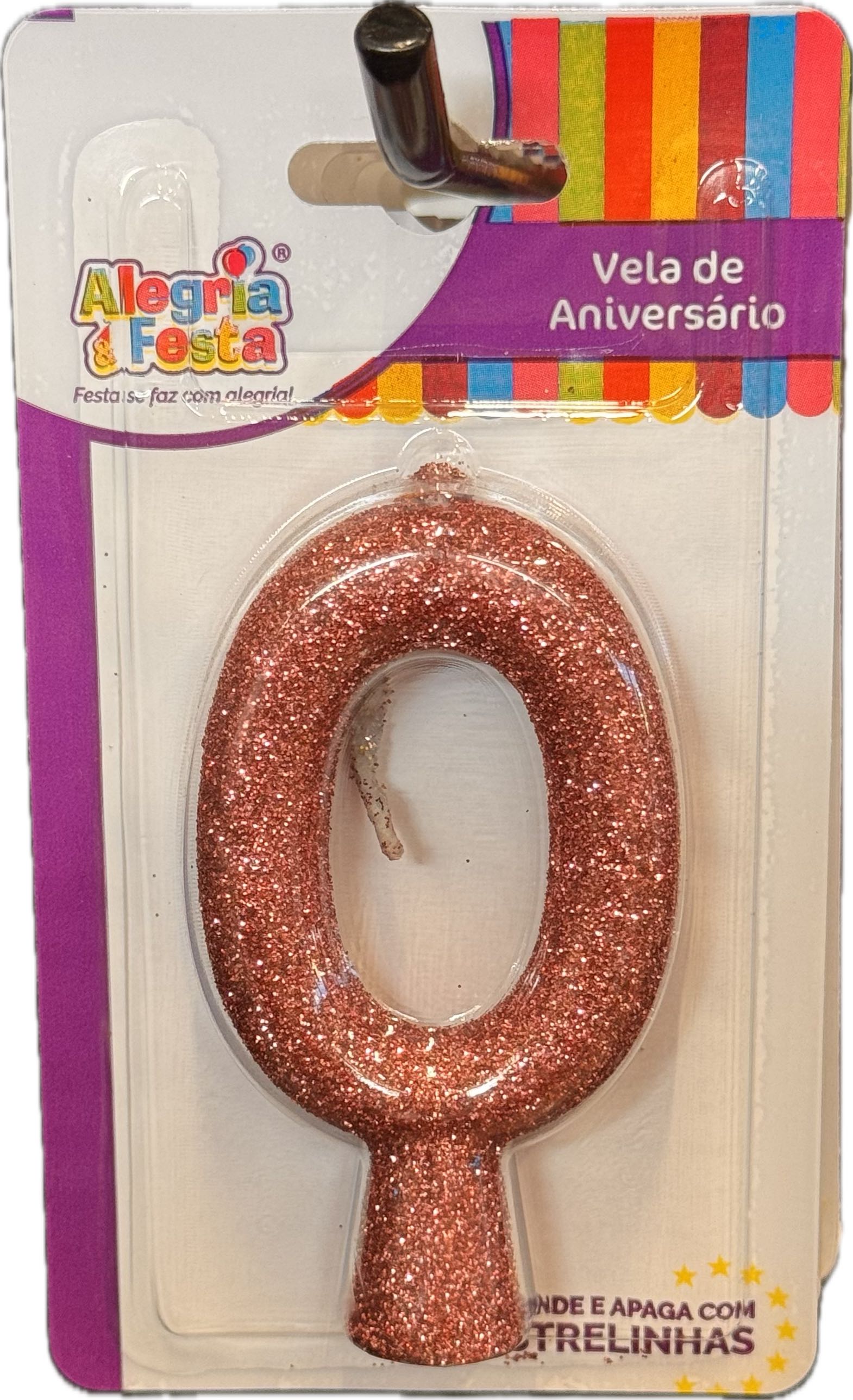 Vela Aniversario Tubular Premium N0 Rose