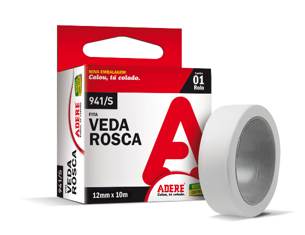 Fita Veda Rosca Adere 12mm x 10m