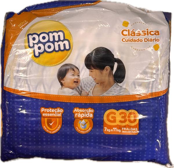 Fralda Pompom Classica Econ C/30 Classica Media