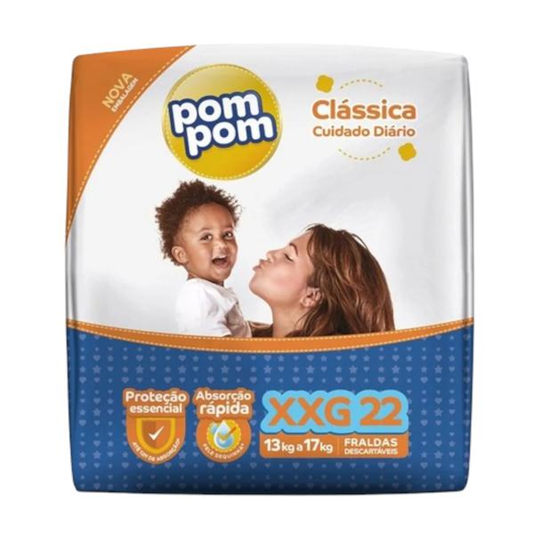 Fralda Pompom Classica Xxg.  C/22