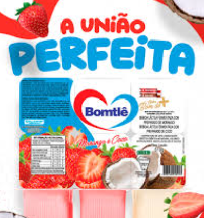 Iogurte Bomtle 510g Coco/Morango