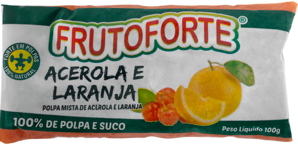 Polpa De Fruta Frutoforte 100g Acerola e Laranja