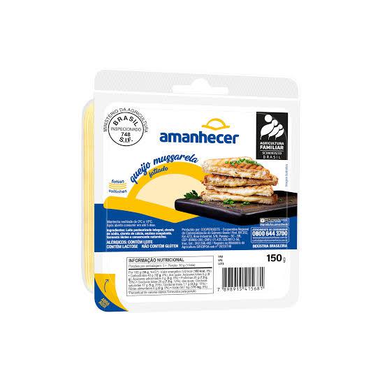Queijo Mussarela Amanhecer 150g Fatiado