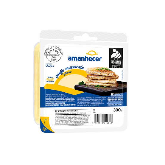 Queijo Mussarela Amanhecer 300g Fatiado
