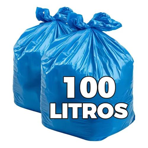 Saco Para Lixo Roll Pack Azul 100l 100 L.