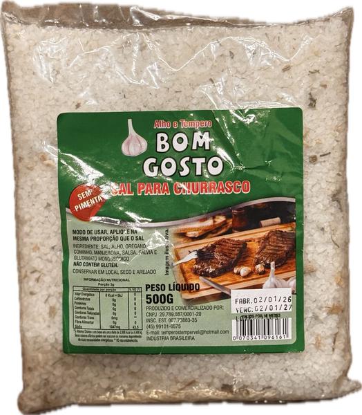 Sal Grosso Churrasco Bom Gosto 500g Sem Pimenta