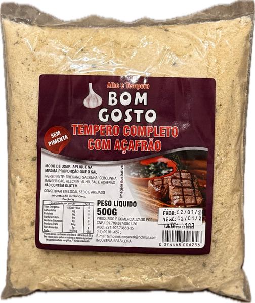 Tempero Completo Bom Gosto 500g C/Acafrao