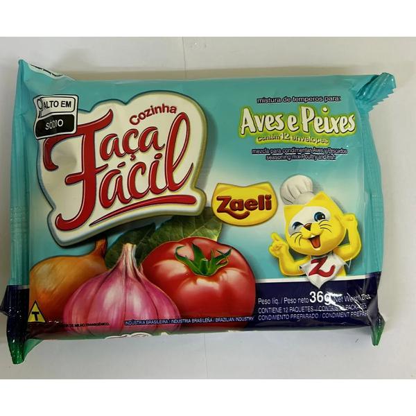 Tempero Zaeli Faca Facil 36g Aves e Peixes