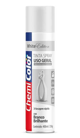 Tita Spray Uso Geral Chemi Color 400ml Branco Brilhante