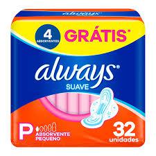 ABSORVENTE ALWAYS 32UND SUAVE P COM ABAS