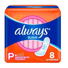 ABSORVENTE ALWAYS 8UND SUAVE S/ ABAS