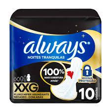 ABSORVENTE ALWAYS NOT 10UN HIPER SUAVE ABAS XXG