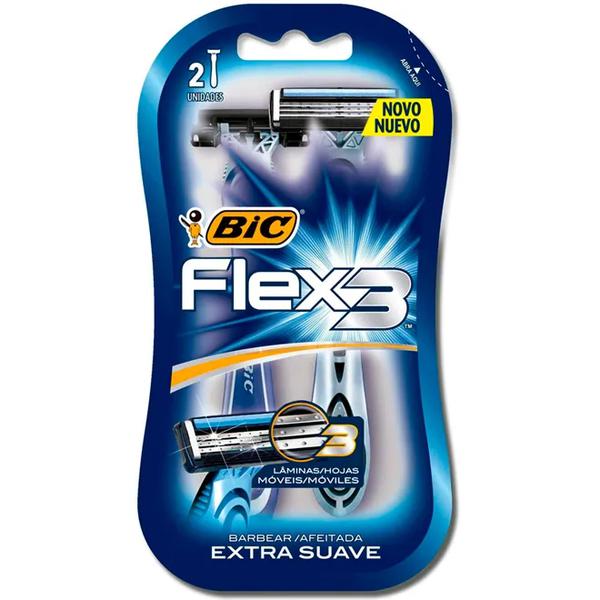 APARELHO BIC FLEX 3 EXT AZUL
