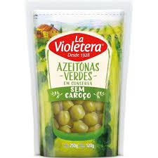 AZEITONA LA VIOLETERA 120GR VERDE S/ CAROÇO SACHÊ