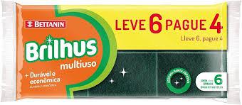 B ESPONJA MULTIUS BRILHUS C/6UN