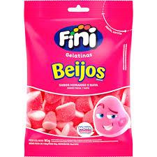 BALA FINI BEIJOS DE MORANGO 90G