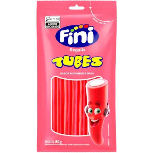 BALA FINI TUBES MORANGO DOCE 80GR