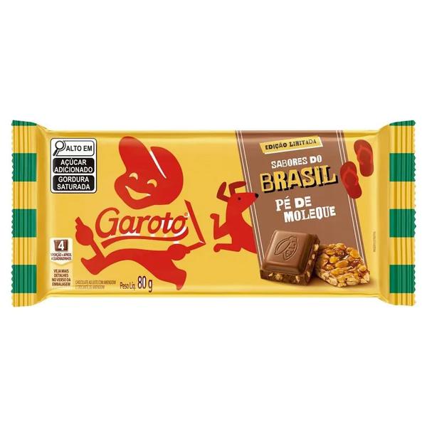 BARRA DE CHOCOLATE GAROTO PE DE MOLEQUE 80G