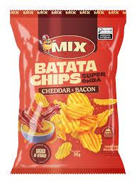BATATA CHIPS MIX - CHEDDAR E BACON 150GRS