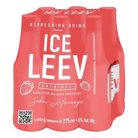 BEBIDA ICE LEEV MORANGO 275ML C/6